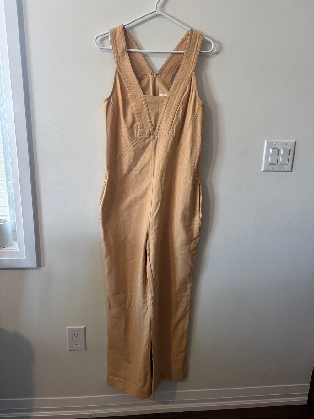 Amuse Society Women's Tan Sleeveless Jumpsuit
